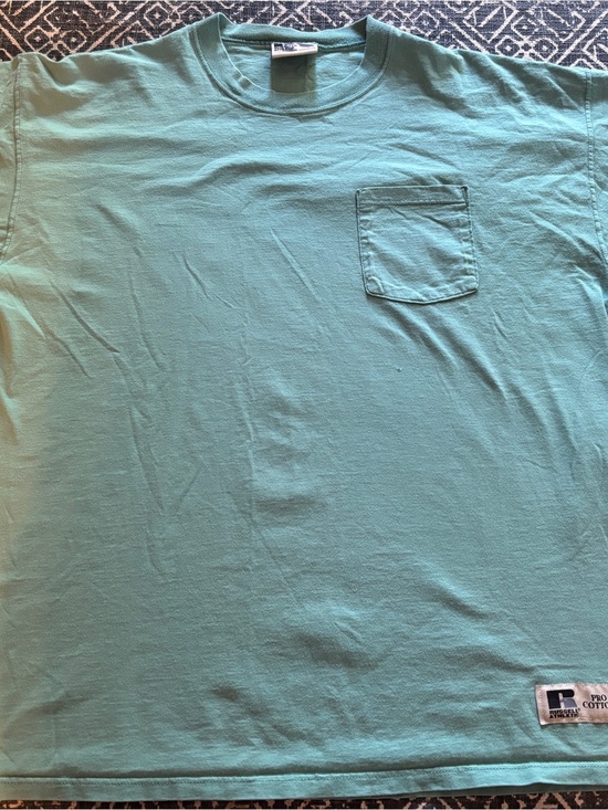 Russell Athletic Other - Vintage Russell Athletic Men's Pocket Tee in Aqua Green